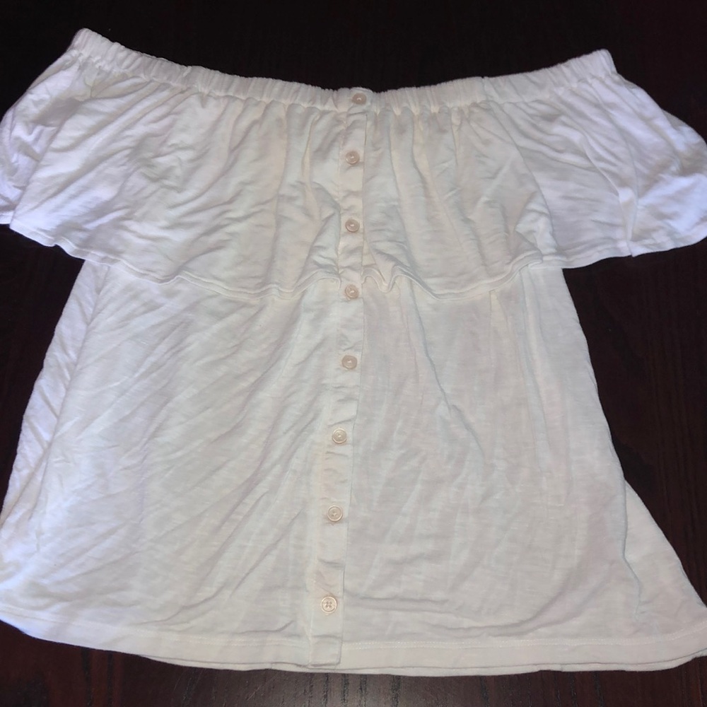 American Eagle White Off the Shoulder Top